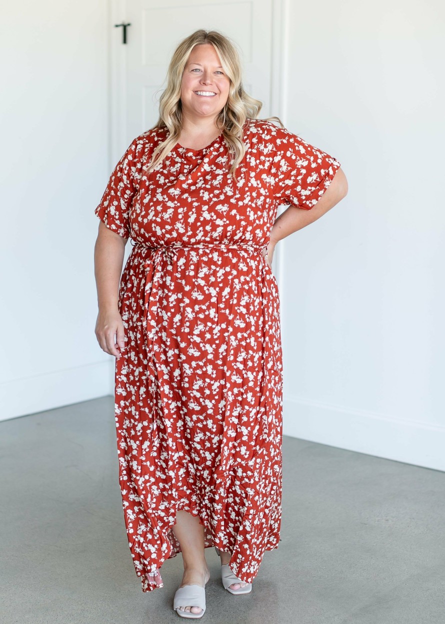 Clothing Polagram + BaeVely | Floral Belted Maxi Dress - Skirtsederhana