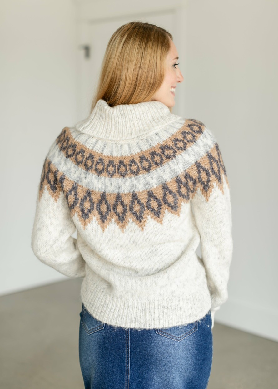 Clothing Heartloom Long Sleeve | Eryk Turtleneck Fair Isle Sweater ...